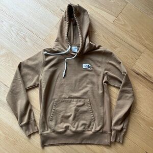 The North Face tan hoodie, small
